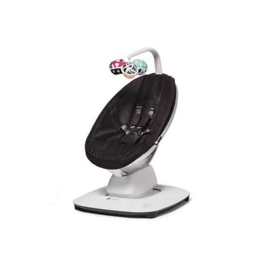 4moms mamaRoo 5.0 Black Multi-Motion App Controlled Baby Swing with with Adjustable Recline & Toy Mobile