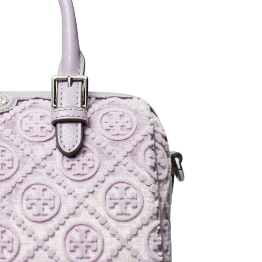 Zoom View of T Monogram Pattern in of Petite Barrel Bag