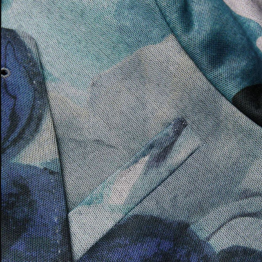 Soft, Lightweight Pique Jersey Fabric with Floral Prints