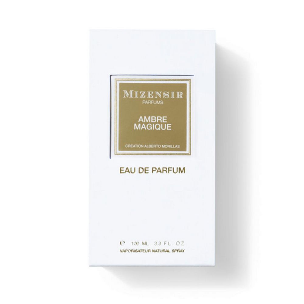 Mizensir Ambre Magique 100mL Eau de Parfum packaging on a white background