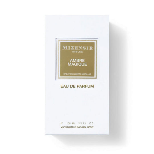 Mizensir Ambre Magique 100mL Eau de Parfum packaging on a white background