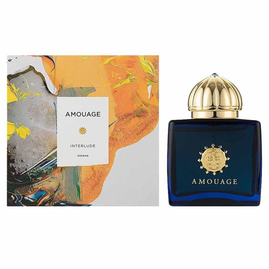 An EDP 100mL bottle of Amouage Interlude for Women along with its Box (New Packing))
