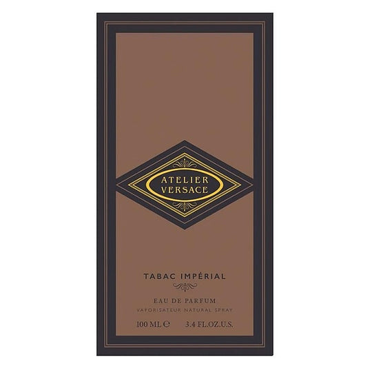 A box of 100mL EDP bottle of Atelier Versace Tabac Imperial perfume