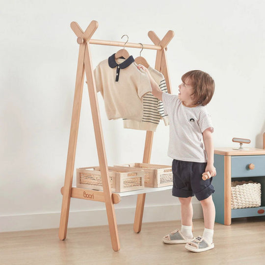 Boori Scandi-Inspired, Minimalist, And Playful Forest Teepee Clothing Rack With Open-Access Hanging Rail