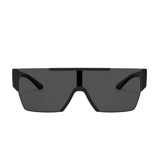 Burberry Men's BE4291 Rectangle Sunglasses with Classic Grey Lens and Matte Black Frame