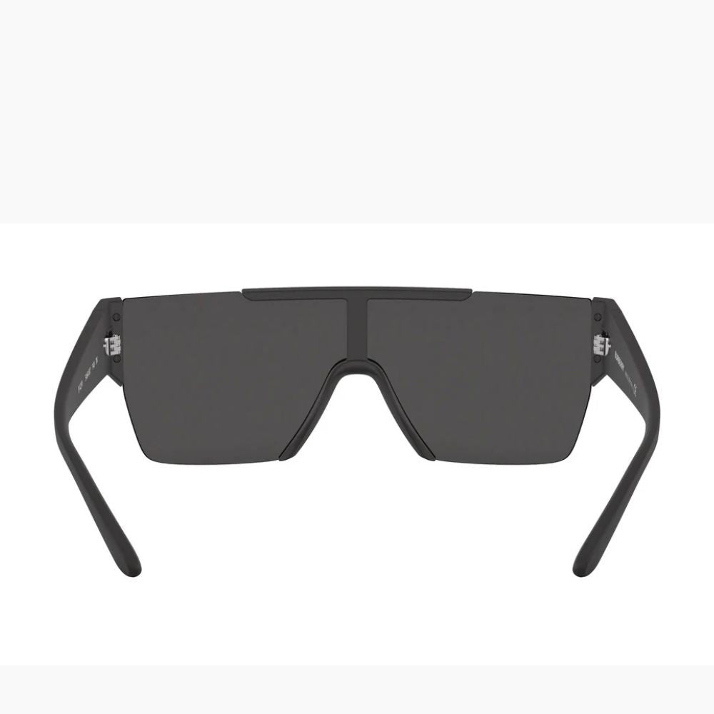 Burberry Men's BE4291 Rectangle Sunglasses with Classic Grey Lens and Matte Black Frame