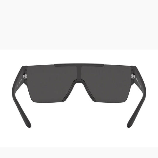 Burberry Men's BE4291 Rectangle Sunglasses with Classic Grey Lens and Matte Black Frame