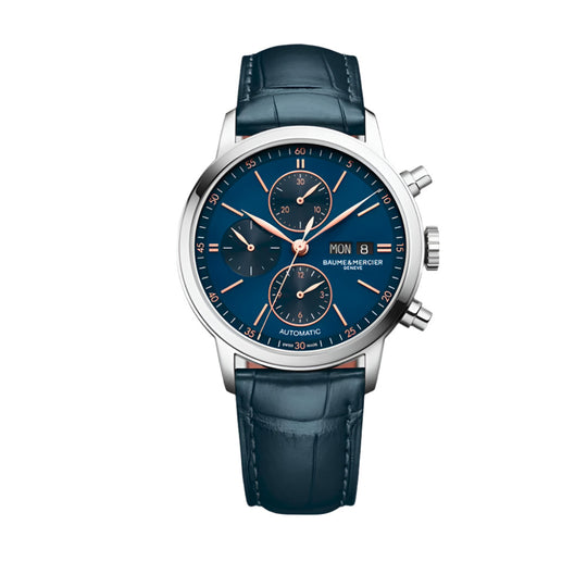Baume & Mercier Classima Mens Watch M0A10784 with Blue Dial Chronograph