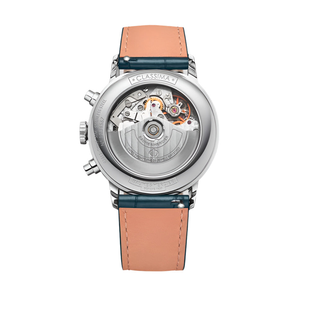 Baume & Mercier Classima Mens Watch M0A10784 with Blue Dial Chronograph