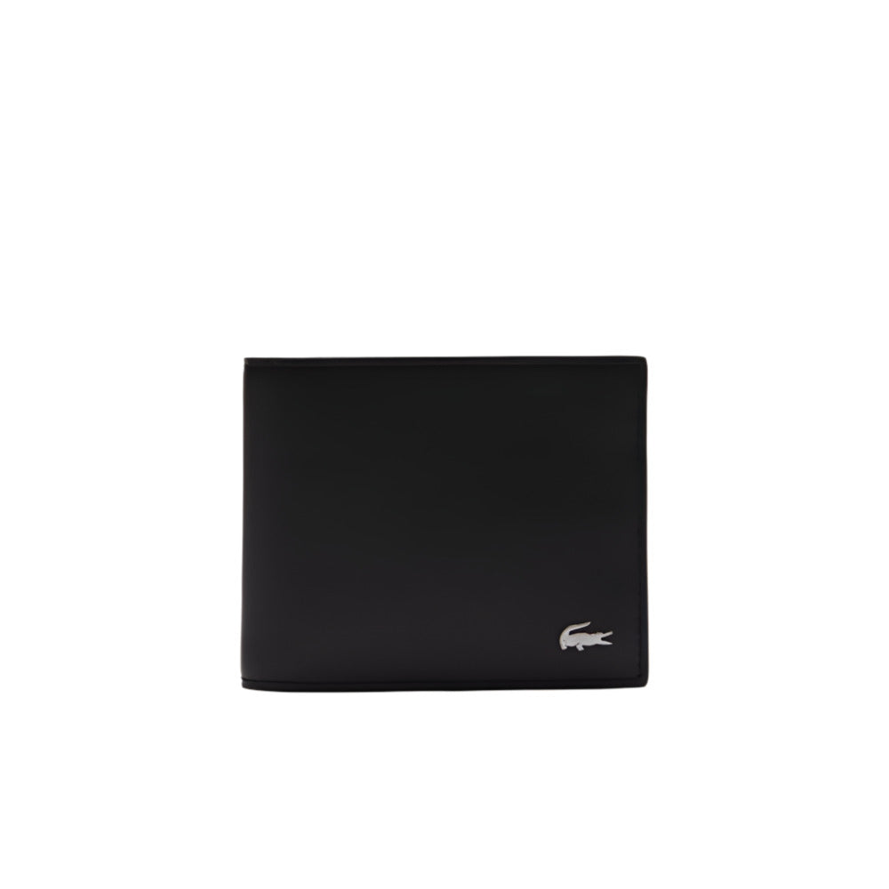 LACOSTE Embossed Leather Fitzgerald Billfold - Black