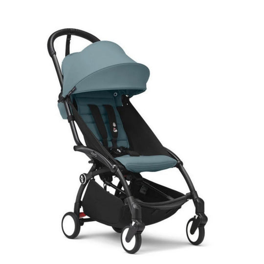 Stokke YOYO³ Ultra-Compact Baby Stroller with Aqua canopy