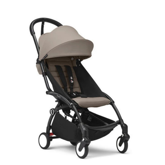 Stokke YOYO³ Ultra-Compact Baby Stroller with Taupe canopy