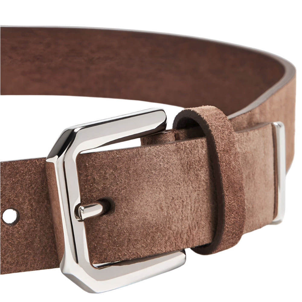 Brunello Cucinelli Men's Brown Suede Belt