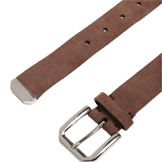 Brunello Cucinelli Men's Brown Suede Belt