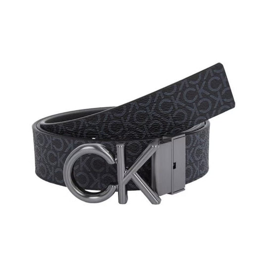 Calvin Klein Men's 35mm Reversible Leather Belt with Monogram Buckle