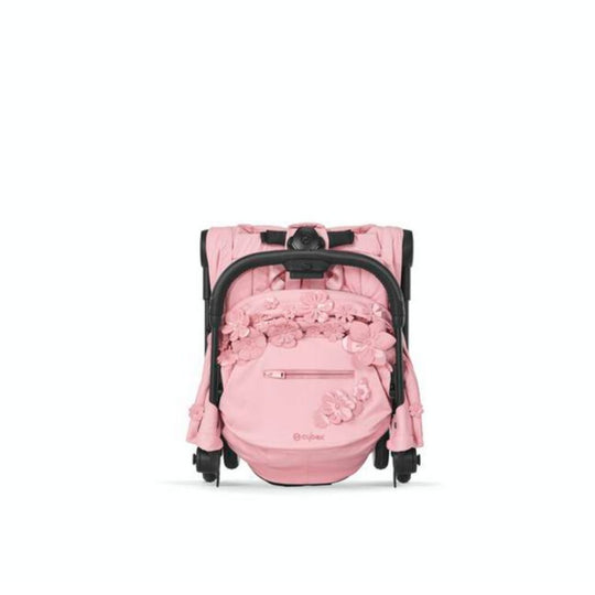 Cybex Coya Ultra-Compact Lightweight Simply Flowers Pink Buggy with Integrated Leg Rest