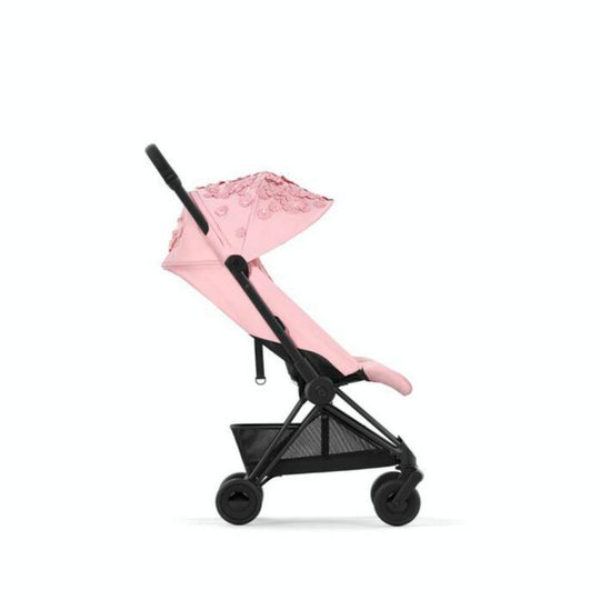Cybex Coya Ultra-Compact Lightweight Simply Flowers Pink Buggy with Integrated Leg Rest