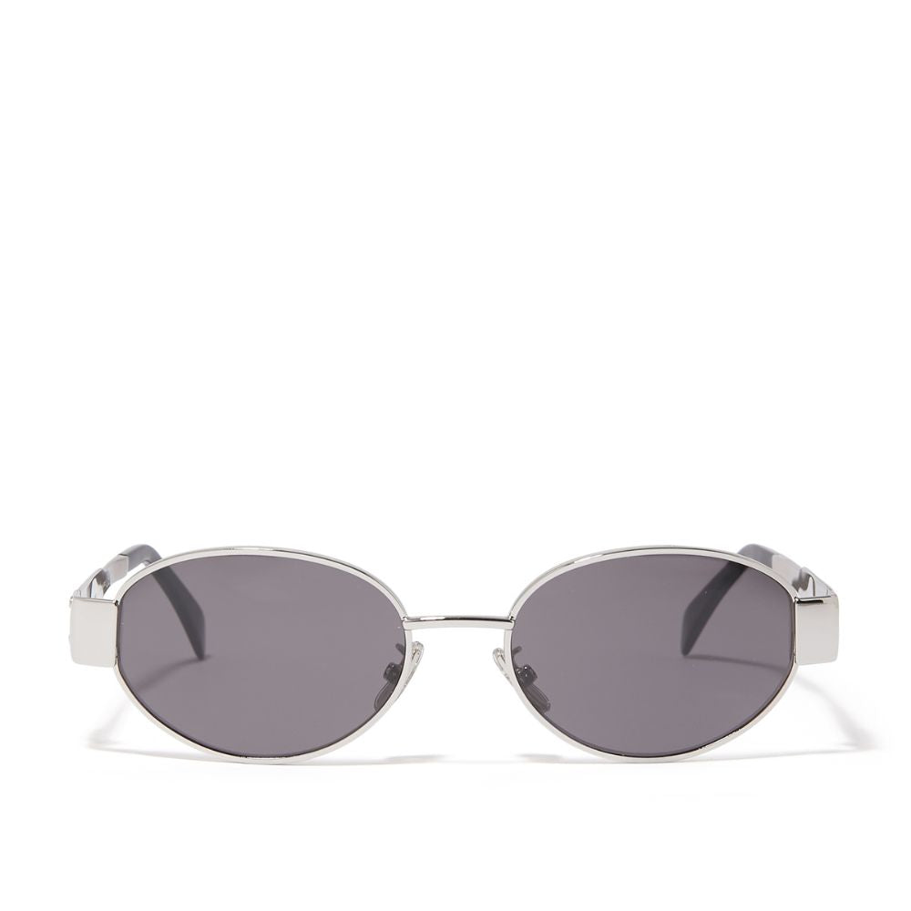Celine Women's Triomphe Silver Oval Metal Sunglasses