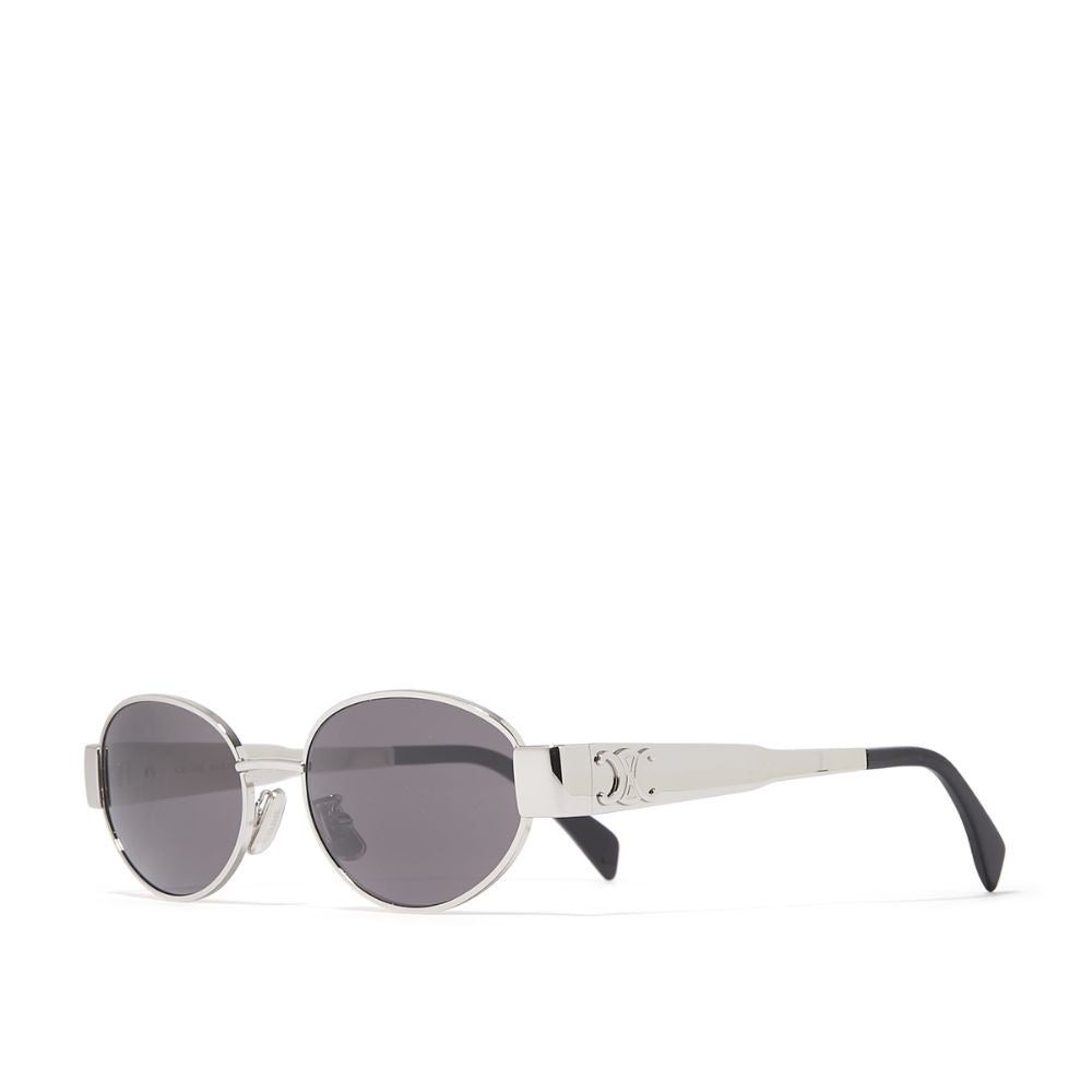Celine Women's Triomphe Silver Oval Metal Sunglasses