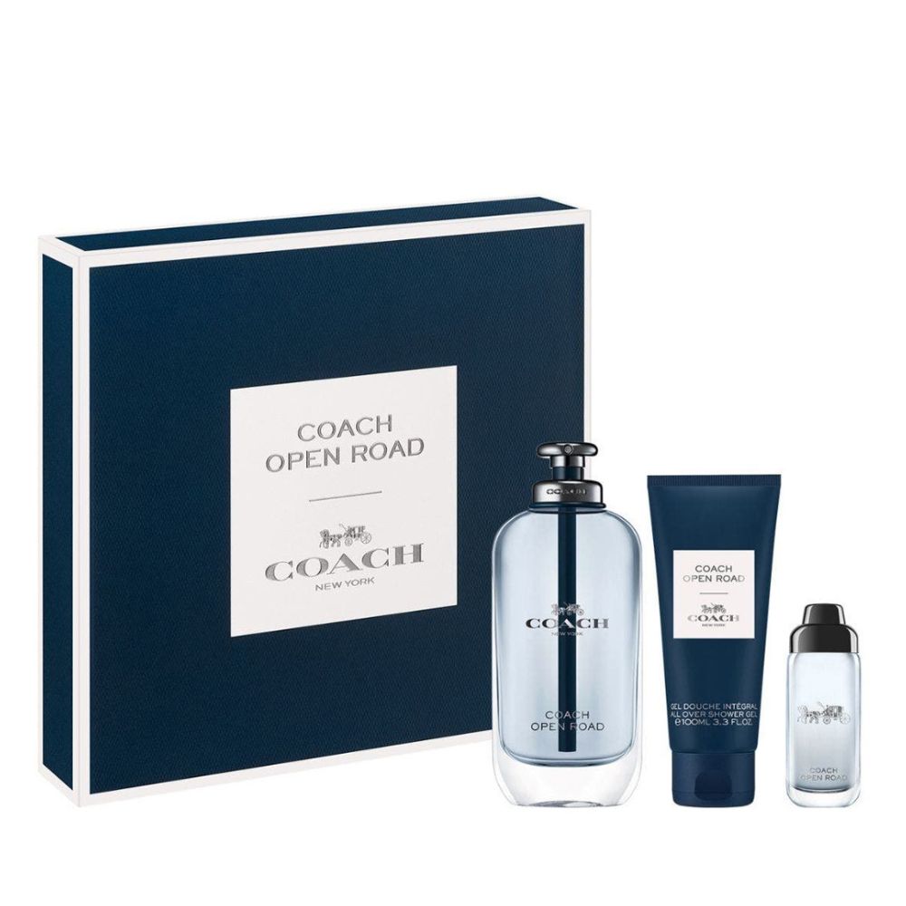 Coach Open Road For Men Set EDT 100mL and EDT 15mL along with All-over Shower Gel 100mL