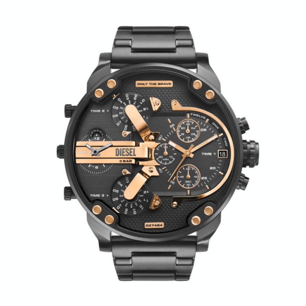 Diesel Stainless Steel Analog Gray Dial Men's Watch - DZ7484