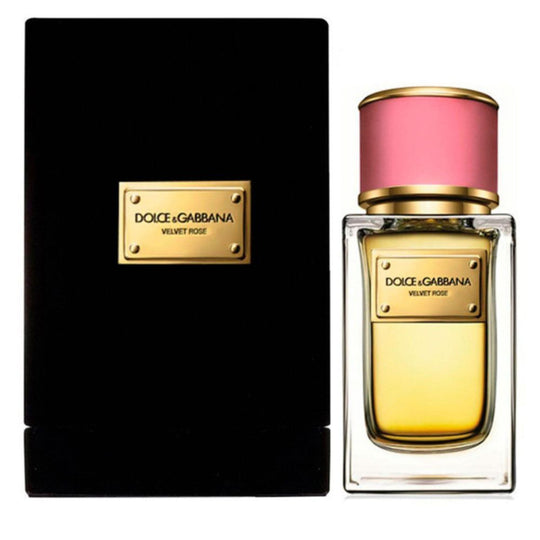 An EDP 50mL bottle of Dolce & Gabbana Velvet Rose For Women along with its Box