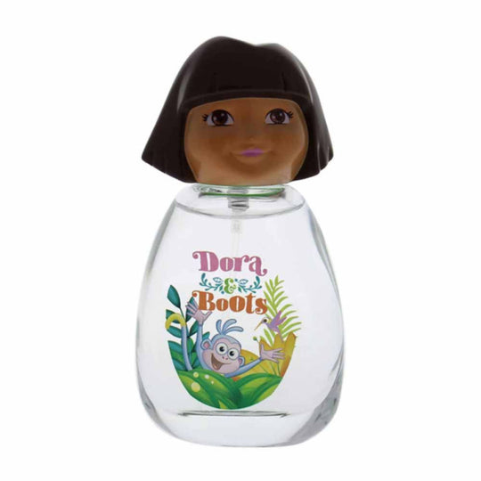 An EDT 50mL bottle of Dora & Boots by Dora The Explorer
