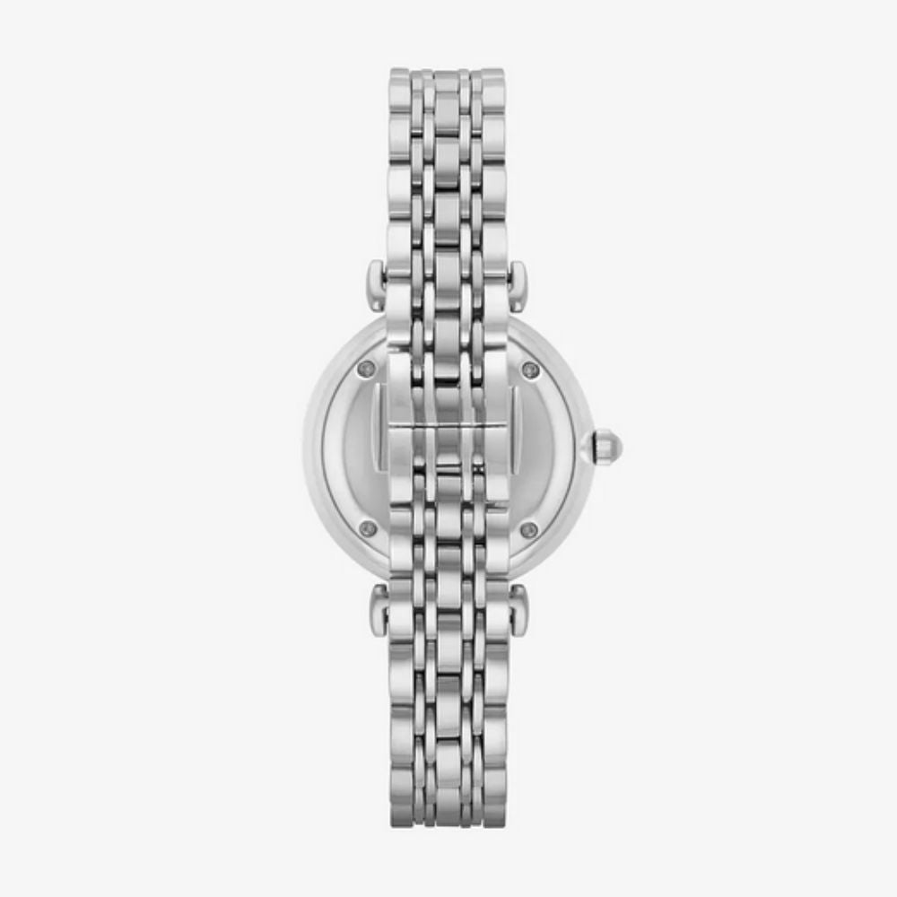 Emporio Armani AR1925 White Dial Gianni T-Bar Women's Stainless Steel Silver Watch