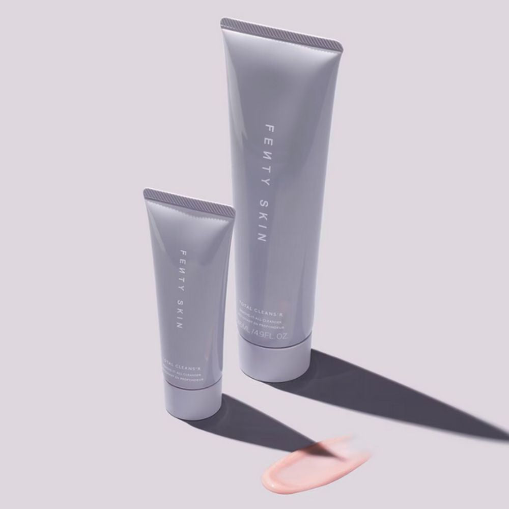 FENTY SKIN Total Cleans'r Fragrance-Free Remove-It-All Cleanser in 15mL and 145mL sizes