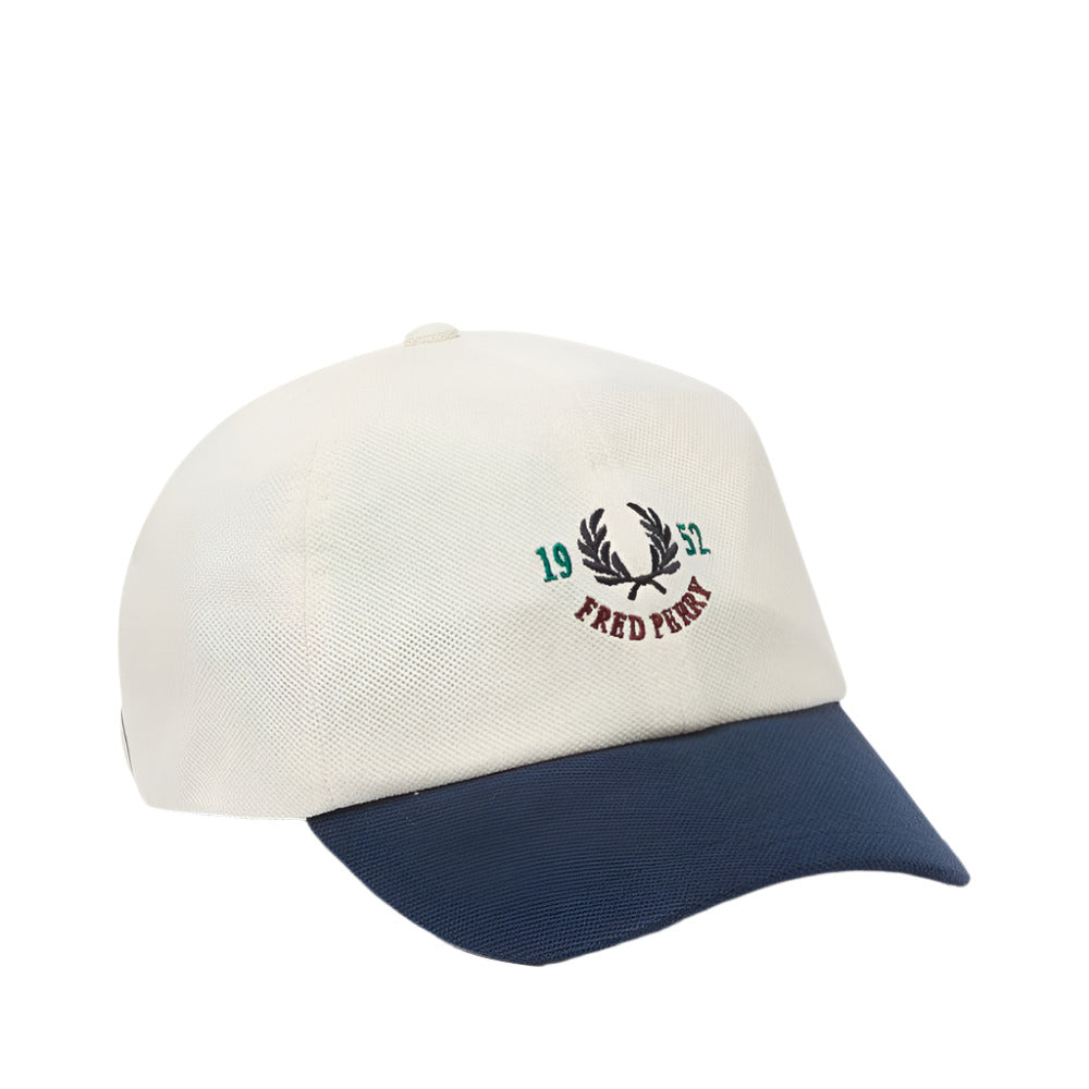 Fred Perry Classic Cotton Piqué Baseball Cap with 1952 Graphic and Laurel Wreath embroidery