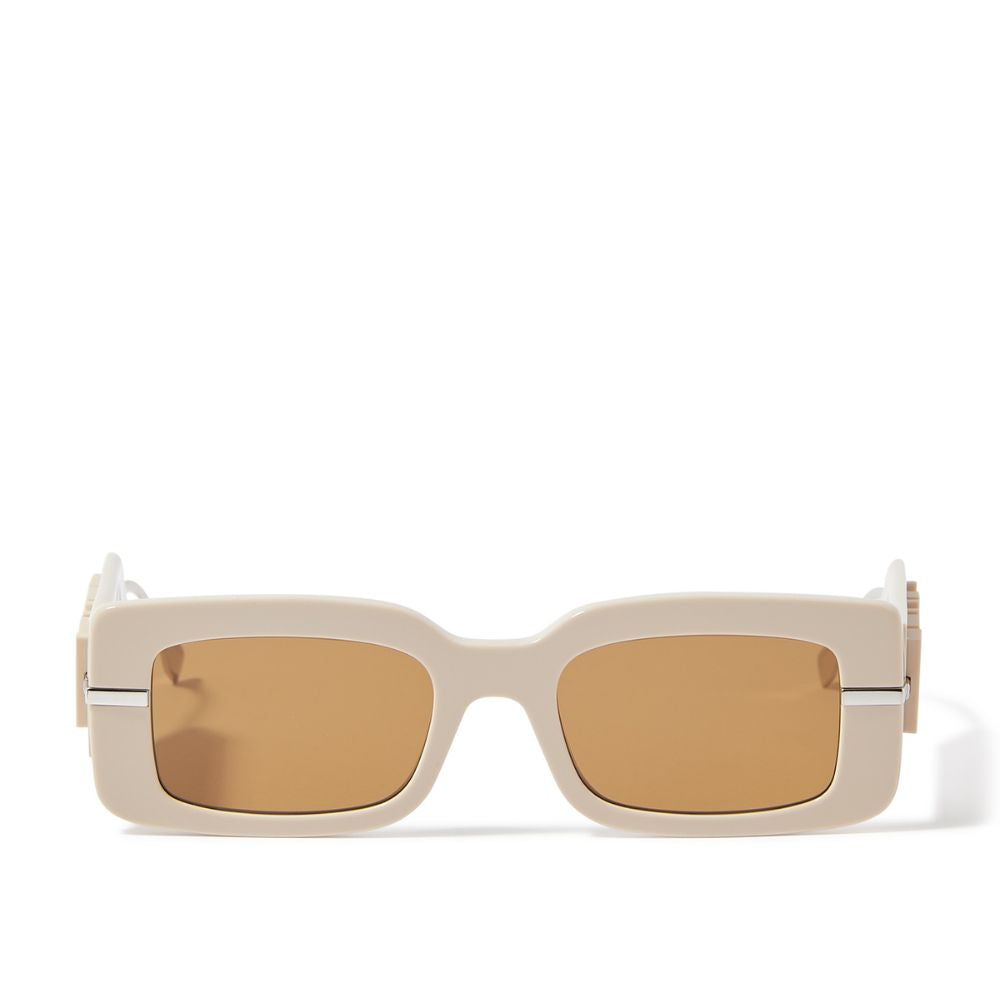 Fendi Women's Fendigraphy Beige Rectangular Sunglasses