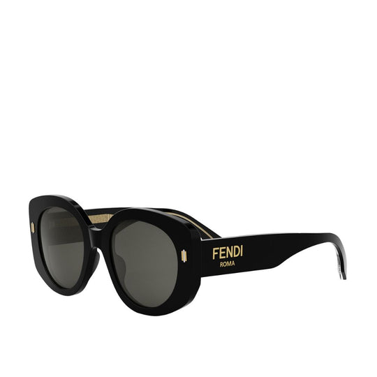 Fendi Women's Roma Oversized Black Sunglasses