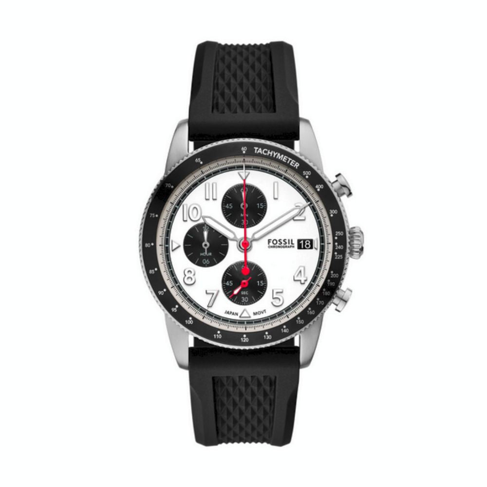 Fossil FS6087 Sport Tourer Chronograph Black Silicone Men's Watch