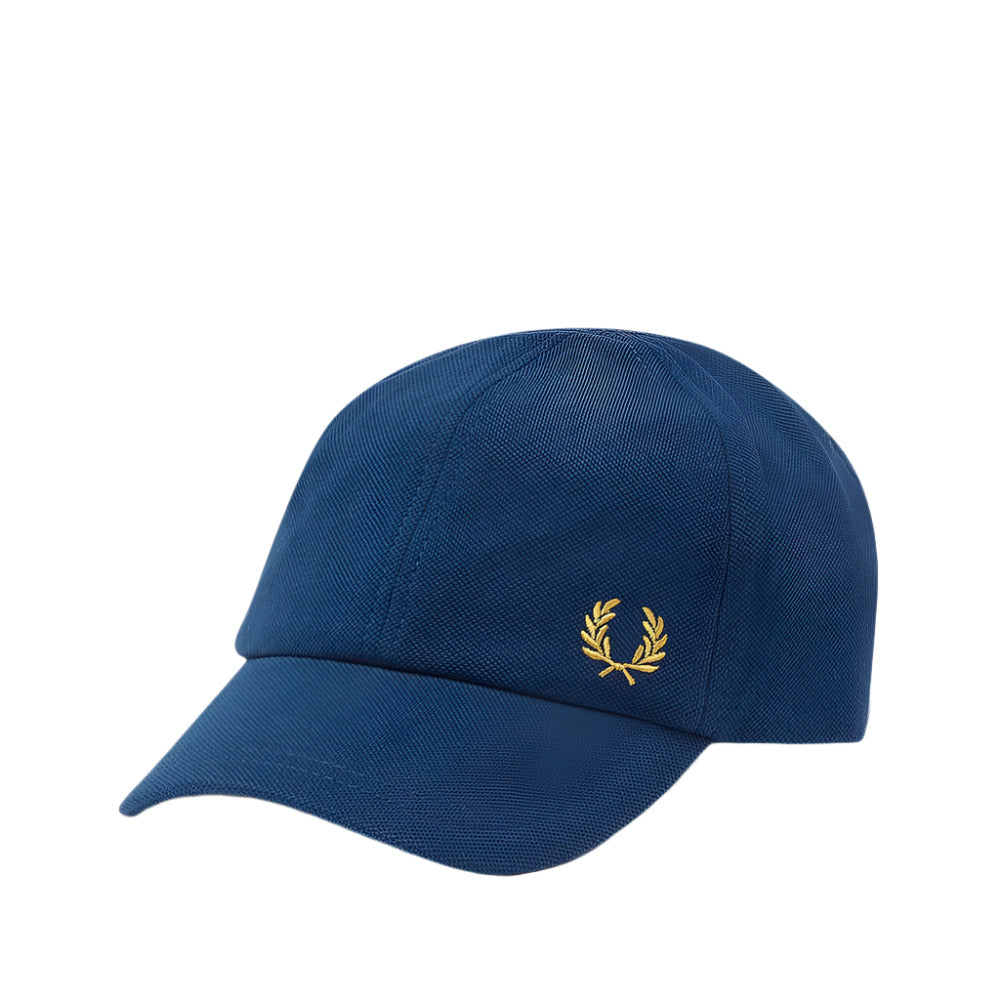 Fred Perry Classic Cotton Piqué Blue Baseball Cap with Laurel Wreath embroidery