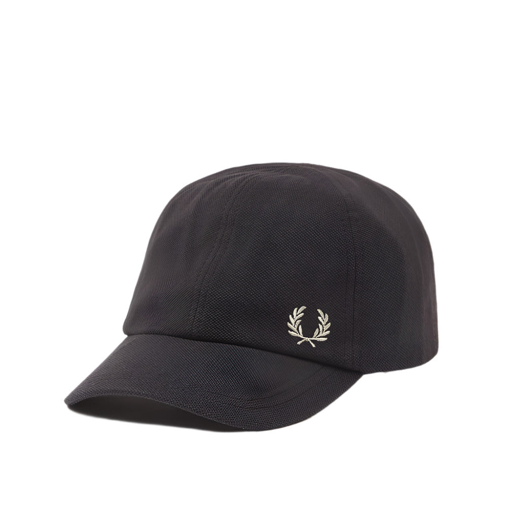 Fred Perry Classic Cotton Piqué Dark Grey Baseball Cap with Laurel Wreath embroidery
