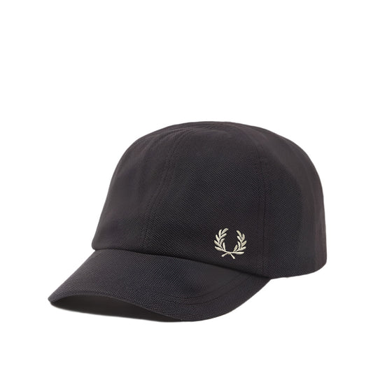 Fred Perry Classic Cotton Piqué Dark Grey Baseball Cap with Laurel Wreath embroidery