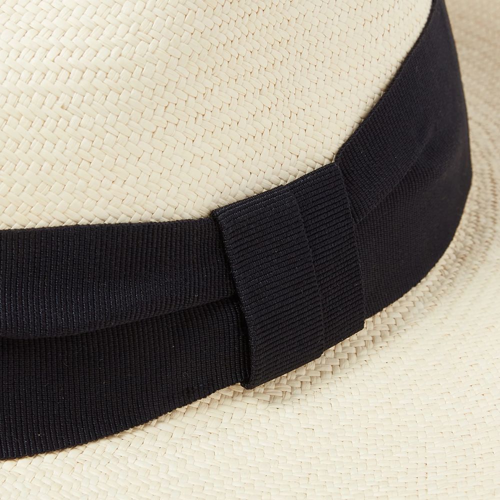 Close up shot of Frescobol Carioca Breathable Toquilla Straw Rafael Panama Hat