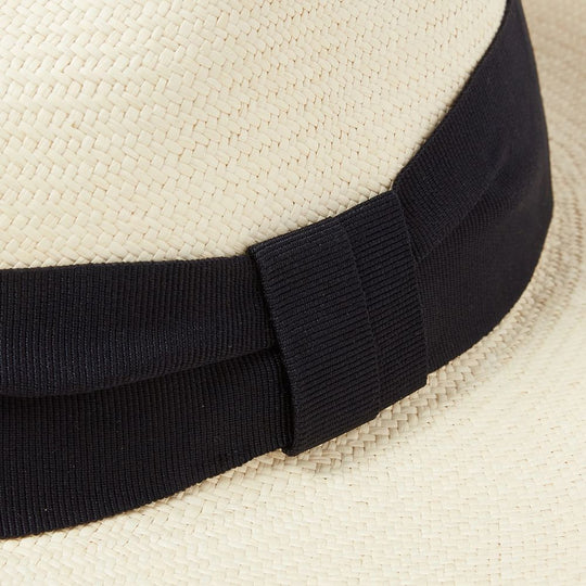 Close up shot of Frescobol Carioca Breathable Toquilla Straw Rafael Panama Hat