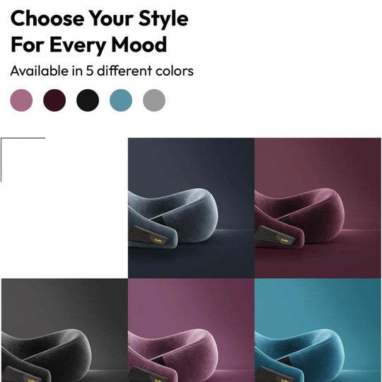 The color variants of Frido 360° Lightweight Ultra-Soft Travel Neck Pillow with Adjustable Straps - FR-TNP-CB1