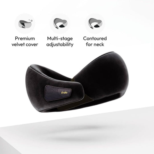 Frido 360° Lightweight Ultra-Soft Travel Neck Pillow with Adjustable Straps - FR-TNP-CB1