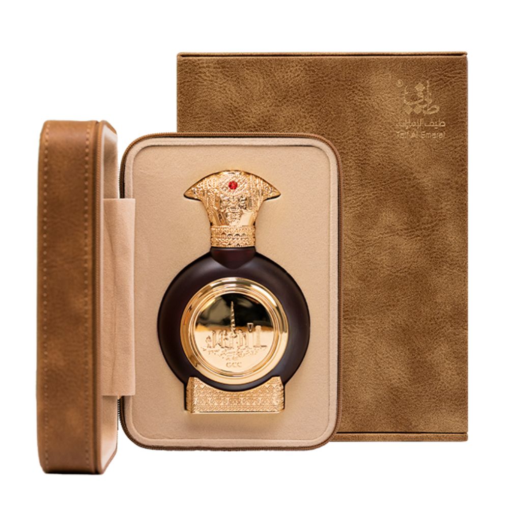 A EDP 75mL bottle of GCC perfume by Taif Al Emarat along with its Box
