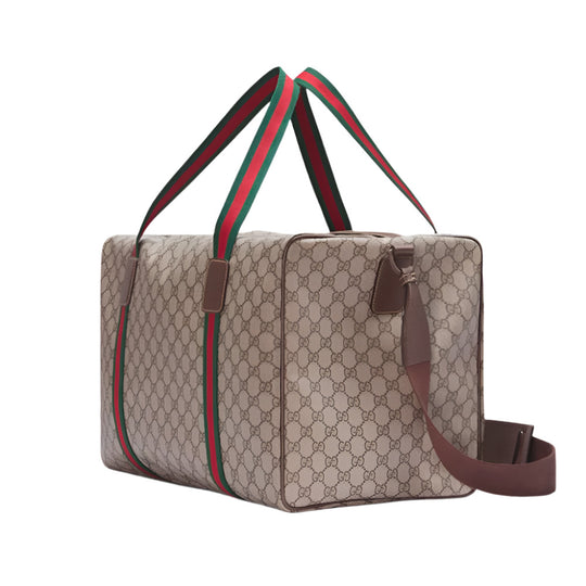 GUCCI Beige Medium Duffle Bag with Web