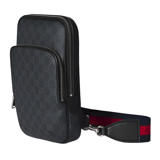 GUCCI GG Black GG Supreme Small Canvas Slingbag