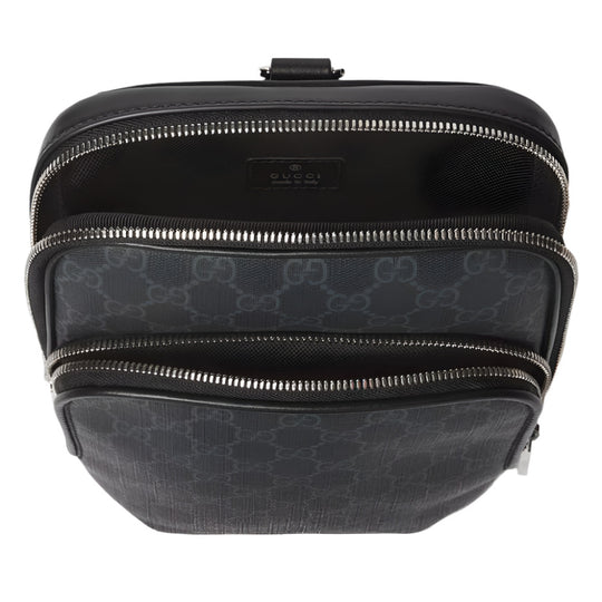 GUCCI GG Black GG Supreme Small Canvas Slingbag
