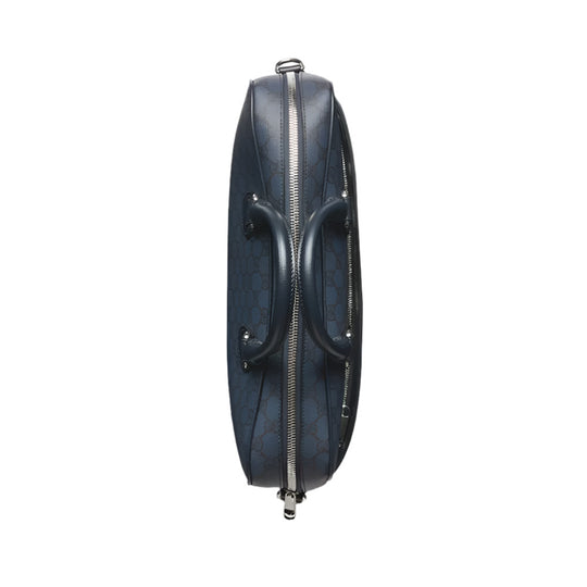 Top view of GUCCI Blue and Dark Blue GG Supreme Canvas Ophidia Medium Briefcase