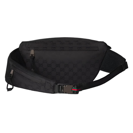 GUCCI Nexus Large Black GG Nylon Belt Bag