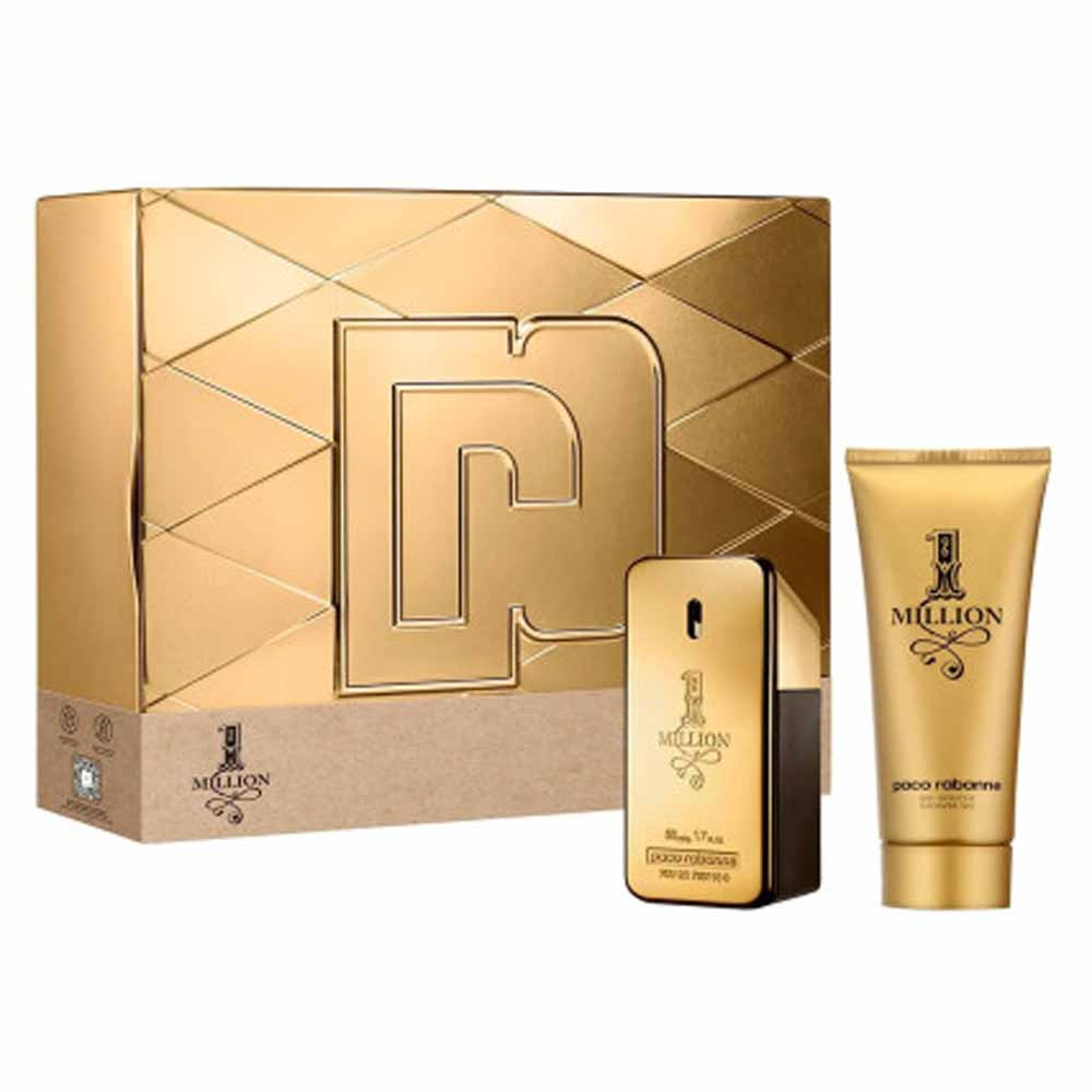 Gift Set Paco Rabanne 1 Million for Men EDT 50mL and Shower Gel 100mL with Tin Box