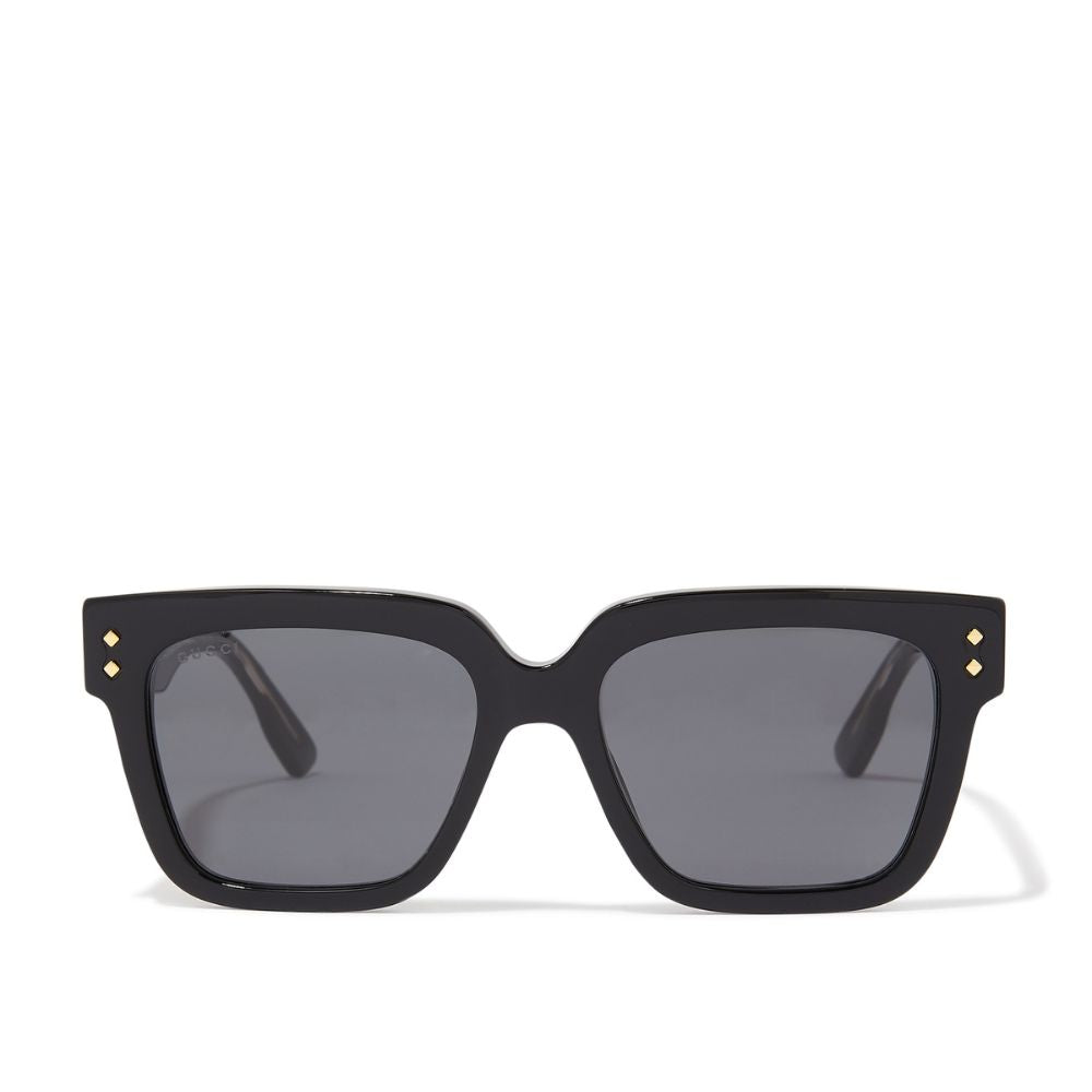 Gucci Men's Black Acetate Rectangular Sunglasses