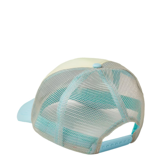 Ice Cream Running Dog Design Trucker Cap - Light Blue & Off White