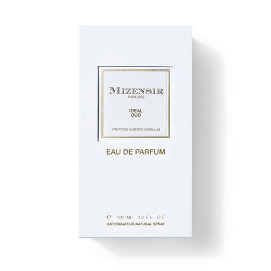 Mizensir Ideal Oud Eau de Parfum packaging on a white background